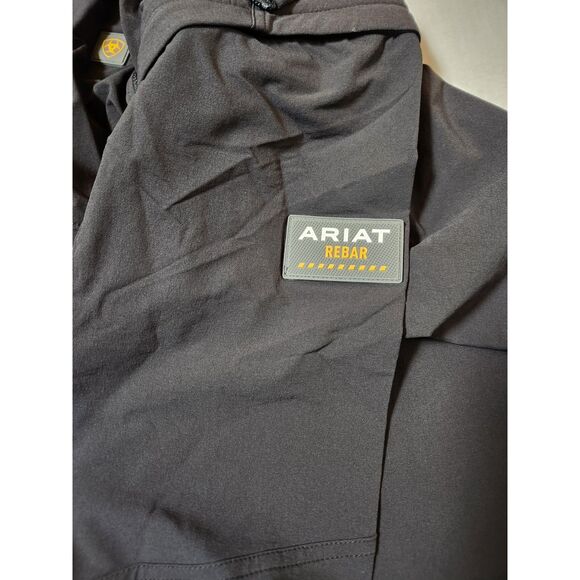 Ariat Rebar Weatherproof Jacket Men’s Large Tall Black Convertible Workwear NWT - Picture 9 of 13